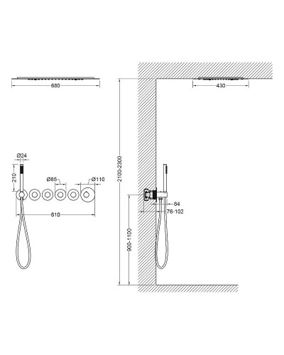 Душевая система Timo Saona SX-2319/00SM с термостатом Хром