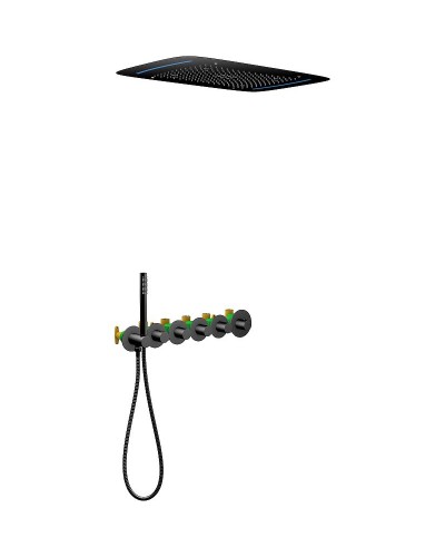 Душевая система Timo Saona SX-2319/03SM с термостатом Черная