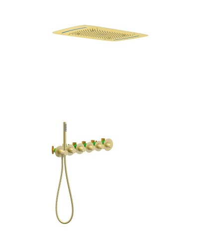 Душевая система Timo Saona SX-2319/17SM с термостатом Золото матовое