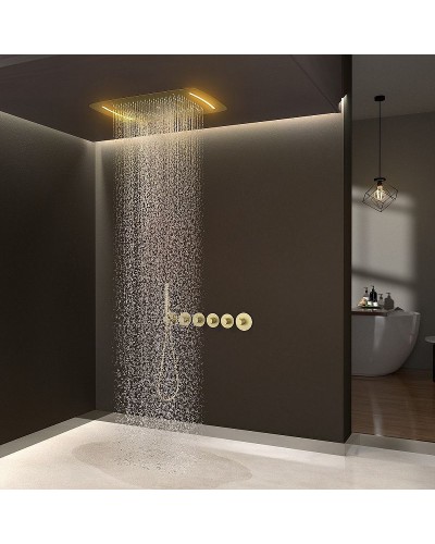 Душевая система Timo Saona SX-2319/17SM с термостатом Золото матовое