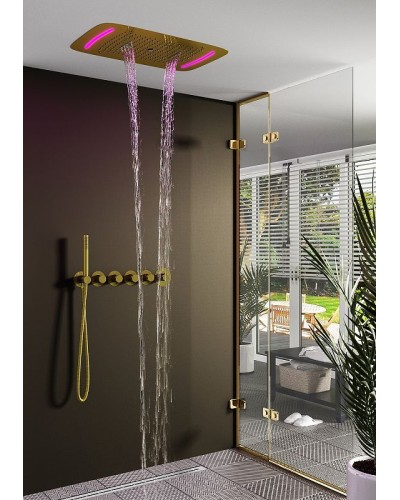 Душевая система Timo Saona SX-2319/17SM с термостатом Золото матовое