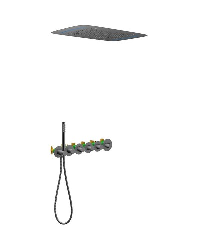 Душевая система Timo Saona SX-2319/18SM с термостатом Черное золото