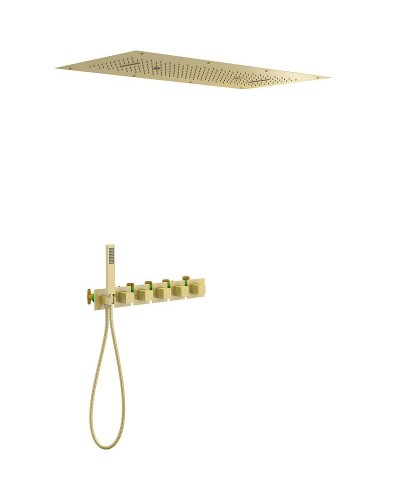 Душевая система Timo Petruma SX-5329/17SM с термостатом Золото матовое