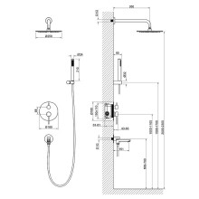 Душевая система Timo Saona SX-2379/17SM Золото матовое