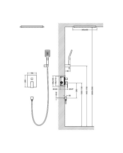 Душевая система Timo Selene SX-2029/17SM Золото матовое