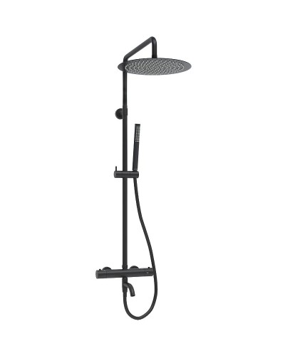 Душевая система WasserKRAFT A288.160.217.BM Thermo с термостатом Черная матовая