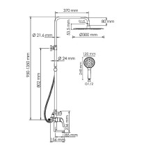 Душевая система WasserKRAFT A171.263.207.PG Золото глянцевое