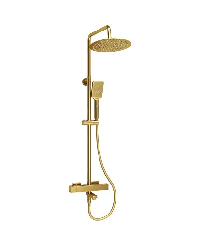 Душевая система WasserKRAFT A199.259.201.BG Thermo с термостатом Золото матовое