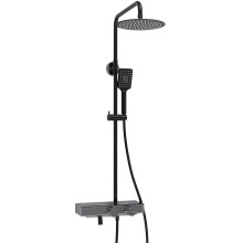 Душевая система WasserKRAFT A114.258.130.CB Thermo с термостатом Черная матовая