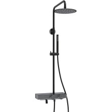 Душевая система WasserKRAFT A114.258.217.CB Thermo с термостатом Черная матовая