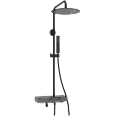 Душевая система WasserKRAFT A114.160.218.CB Thermo с термостатом Черная матовая