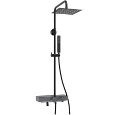 Душевая система WasserKRAFT A114.255.218.CB Thermo с термостатом Черная матовая