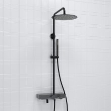 Душевая система WasserKRAFT A114.160.217.CB Thermo с термостатом Черная матовая