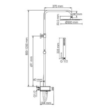 Душевая система WasserKRAFT A114.160.217.CB Thermo с термостатом Черная матовая