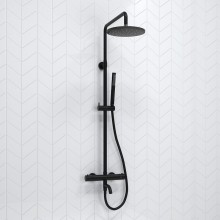 Душевая система WasserKRAFT A288.077.217.BM Thermo с термостатом Черная матовая