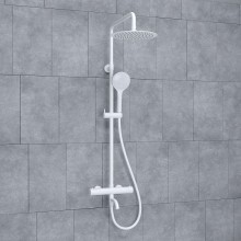Душевая система WasserKRAFT A188.257.155.WM Thermo с термостатом Белая матовая