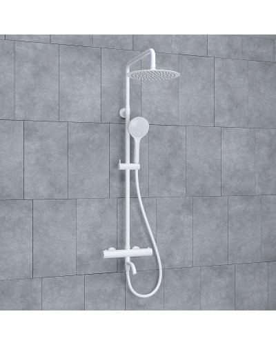 Душевая система WasserKRAFT A188.257.155.WM Thermo с термостатом Белая матовая