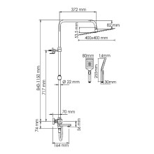 Душевая система WasserKRAFT A199.119.126.087.CH Thermo с термостатом Хром