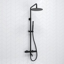 Душевая система WasserKRAFT A288.258.217.BM Thermo с термостатом Черная матовая