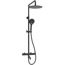 Душевая система WasserKRAFT A288.258.078.BM Thermo с термостатом Черная матовая