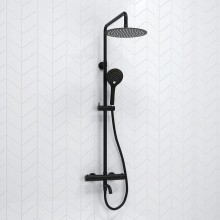 Душевая система WasserKRAFT A288.258.078.BM Thermo с термостатом Черная матовая