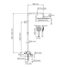 Душевая система WasserKRAFT A185.254.155.WM Белая матовая