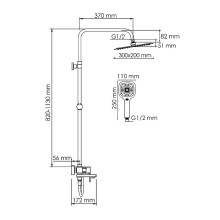 Душевая система WasserKRAFT A177.069.065.087.CH Хром