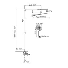 Душевая система WasserKRAFT A177.119.065.087.CH Хром