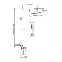 Душевая система WasserKRAFT A177.119.103.087.CH Хром