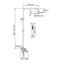 Душевая система WasserKRAFT A177.118.103.087.CH Хром