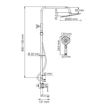 Душевая система WasserKRAFT A166.116.127.087.CH Хром