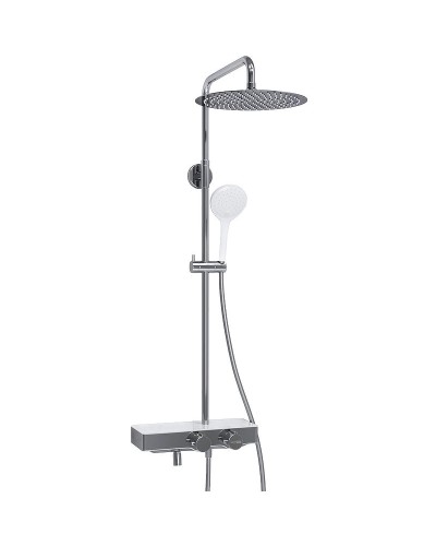Душевая система WasserKRAFT A113.116.155.CH Thermo с термостатом Хром Белая