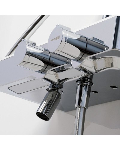 Душевая система WasserKRAFT A113.069.101.CH Thermo с термостатом Хром Белая