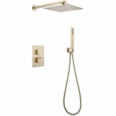 Душевая система Abber Daheim AF8251G с термостатом Золото матовое