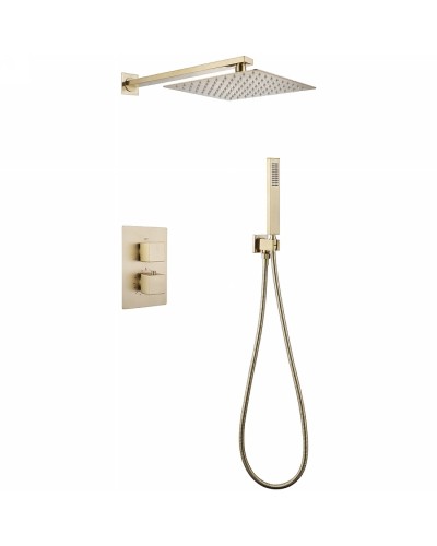 Душевая система Abber Daheim AF8251G с термостатом Золото матовое