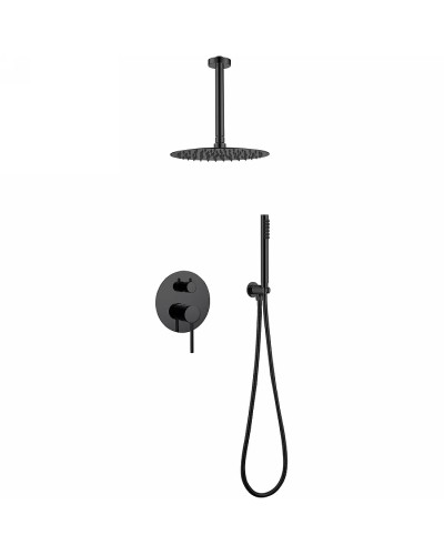 Душевая система Abber Emotion AF8821B Черная матовая