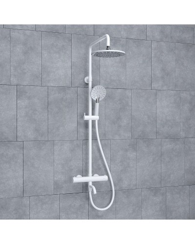 Душевая система WasserKRAFT A188.067.058.WM Thermo с термостатом Белый матовый