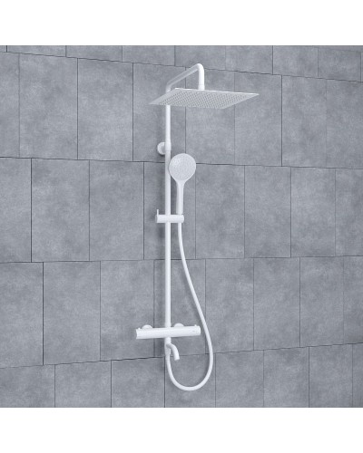 Душевая система WasserKRAFT A188.163.155.WM Thermo с термостатом Белый матовый