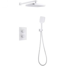 Душевая система Abber Weiss Insel AF8051W с термостатом Белая