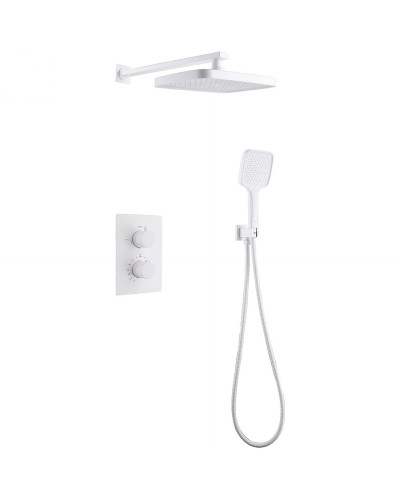 Душевая система Abber Weiss Insel AF8051W с термостатом Белая