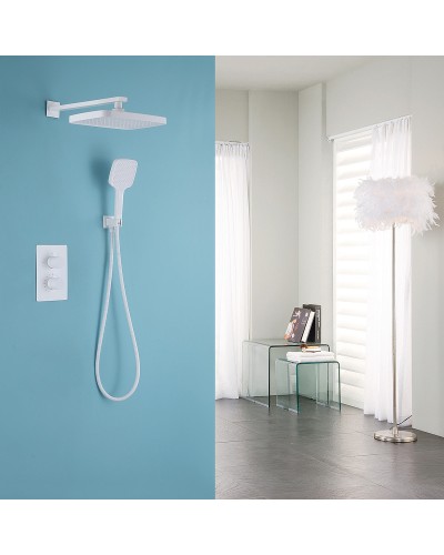 Душевая система Abber Weiss Insel AF8051W с термостатом Белая
