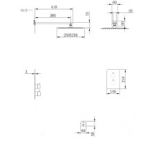 Душевая система Abber Weiss Insel AF8051W с термостатом Белая