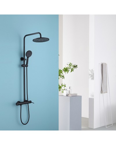 Душевая система Abber Emotion AF8816B Черная матовая