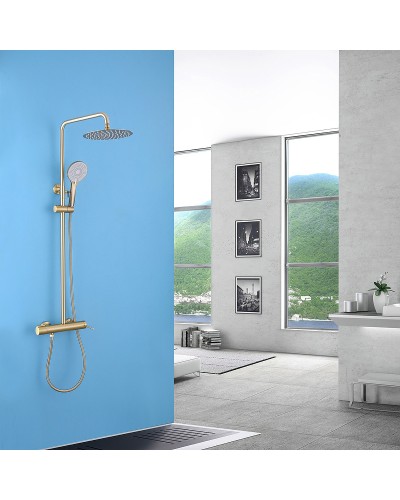 Душевая система Abber Emotion AF8816G Золото матовое