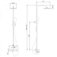 Душевая система Abber Emotion AF8816G Золото матовое