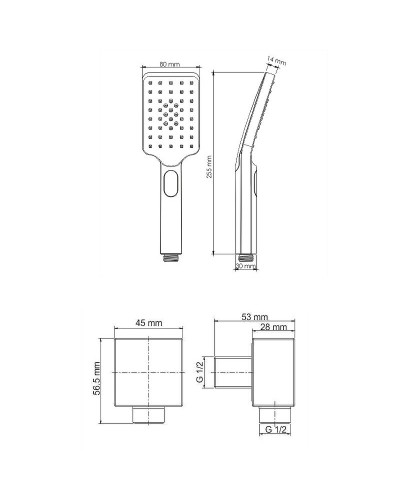 Душевая система WasserKRAFT A172071 Черная матовая