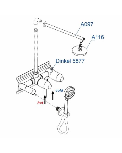 Душевая система WasserKRAFT A16116 Хром