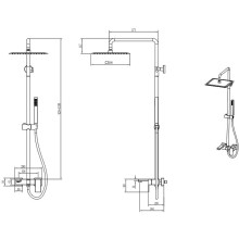 Душевая система Boheme Qubic 478-MG Золото матовое