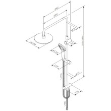 Душевая стойка 220 мм Am.Pm Gem F0790100