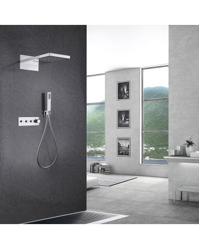 Душевая система Abber Rund AF8752 с термостатом Хром